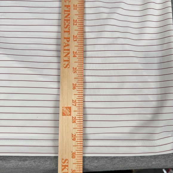 Horn Legend HL Sport Size L White Crimson Striped Polo New NWT Preppy Soft Clean - Picture 11 of 12